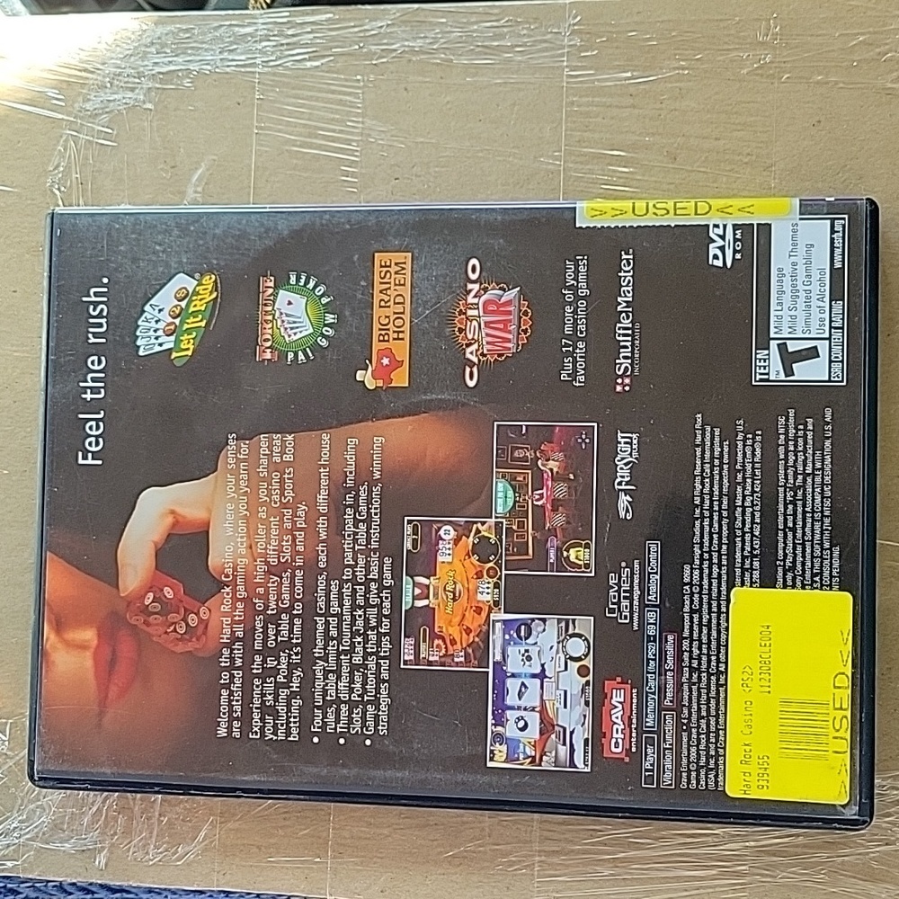 HARD ROCK CASINO PLAYSTATION 2 GAME 2006 GAMBLING - Picture 2 of 9